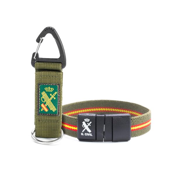 FYLOR Civil Guard Bracelet – Tactical Civil Guard Keychain in Fabric – Spanish Flag Bracelet Adjustable to Your Hand Accessories Men and Women