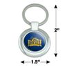Drexel University Primary Logo Keychain Classy Round Chrome Plated Metal
