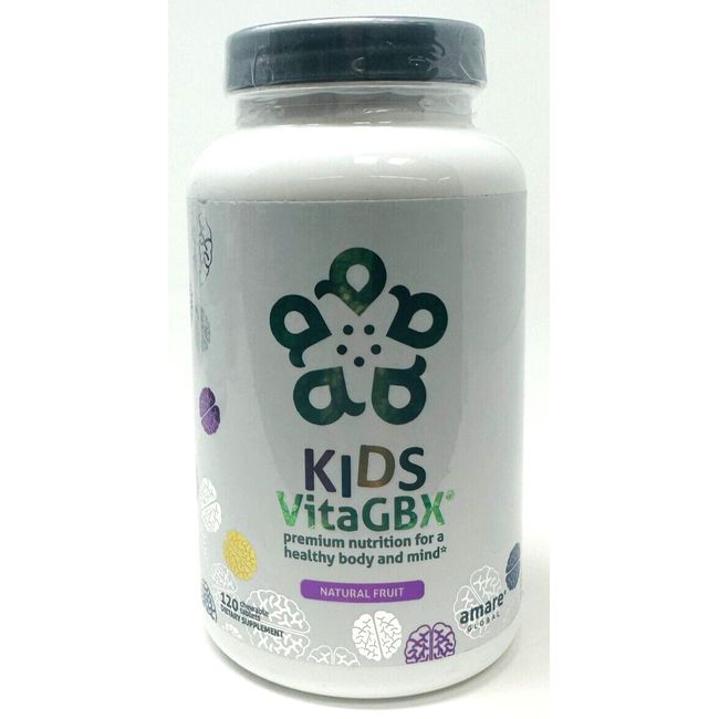 Amare Kids VitaGBX MultiVitamin Natural Fruit, 120 Chewable Tablets, EXP 6/2025