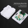 Network Junction Boxes,2Pcs RJ45 Surface Mount Box Cat6 Single-Port Desktop Information Network Junction Boxes，Single Port Shielded Networks Surface Mounted