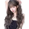 Wig, Long Wig, Natural, Long, Curl, Wig, Long, Wave, Curly Hair, Wig, Cross-Dressing, Full Wig, Lolita, Cosplay, Wig, Small Face, Natural, Heat Resistant, Net Included (Light Brown)
