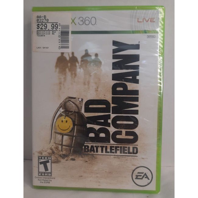 Battlefield: Bad Company Xbox 360 (2008) FIRST PRINT FACTORY SEALED!  - RARE!