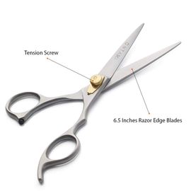 ONTAKI 2 Pack Facial Grooming & Nose Hair Scissors - 1 Curved Blade Tip & 1 Safety Blunt Rounded Tip - Perfect Facial Set for Trimming Moustache