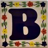 2 pcs Bouquet Talavera Clay House Letter B