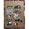 50pc Motorcycle Graffiti Assorted Stickers.  PVC material & Glossy. Big sizes.