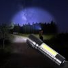 4X Rechargeable LED Flashlight USB Mini Torch Zoomable COB Side Light Camping ED