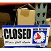 Double Sided "OPEN/CLOSED Please Call Again" w/ Chain sign 11.5 x 6 qty 3