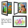 Second Ave Black A4 Kids Art Frame Childrens Artwork Project Frame Front Opening Storage