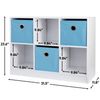  6 Cube Cubby Storage Shelf Organizer Counter Cabinet Top Bookcase Stackable 