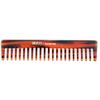 BUCO Comb Sawn Coarse Tooth - 17 cm, Cellulose Acetate Plate Material, Hair Friendly, Scalp-friendly, Red, Women, Fine Hair, Female