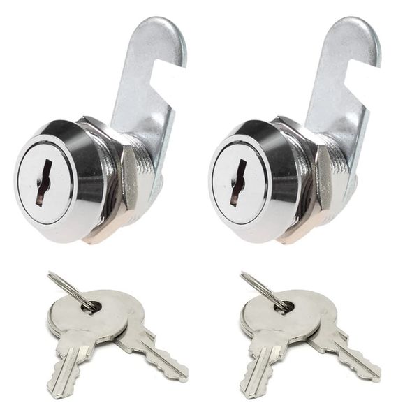 2 Pcs Cam Locks 16mm Letter Post Box Lock Mailbox Lock with 4 Pcs Key Security Mailbox Lock for Cabinet Drawer Cupboard Locker Door