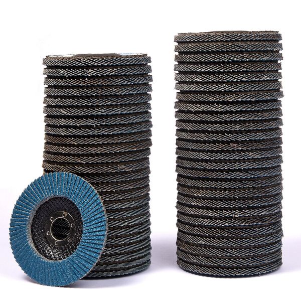 50 PCS 4.5 x7/8" Zirconia Flap Disc 4-1/2 Grinder Sanding Grinding Wheel 60 Grit