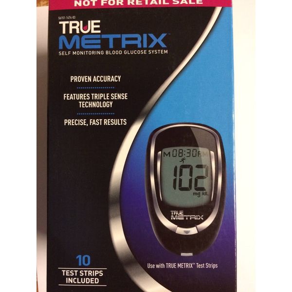 True Metrix Blood Glucose Monitoring System  Include 10 Test Strips