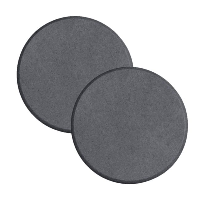 FULLKOMINN Diatomaceous Earth Coasters Water Absorbing Coasters Set of 2, Cup Insert, Absorbent, Deodorizing, Odor Resistant, Mildew Resistant, Drink Coasters, Cold Drinks, Glass Rest, Insulated, Non-Slip, Asbestos Free, SGS Certified, Deep Gray, Round, C