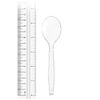 ZEML 50 Medium-Weight Disposable Plastic Soup Spoons - Clear