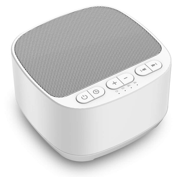 Magicteam Sleep Sound White Noise Machine with 40 Natural Soothing Sounds and Memory Function 32 Levels of Volume Sleep Timer Sound Therapy for Baby Kids Adults (AC Adapter Not Included)