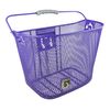 BIRIA Bicycle Basket with Quick Release Universal Bracket, Front Quick Release Basket, Removable, Wire Mesh Bicycle Basket, Purple