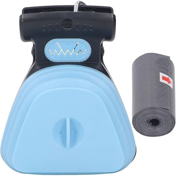 Genérico Foldable Pet Dustpan with Bag Included, Blue