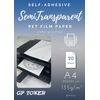 Selbstklebendes Fotopapier A4 135g/m2 Semi Transparent