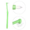 2pcs Interspace Toothbrush Soft Trim Single Tufted Wisdom Toothbrush for Detail Cleaning and Orthodontic Braces (Green and Blue)