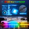 MICTUNING C2 RGB-IC LED Rock Lights 8 Pods Underglow Multicolor Chasing Neon Kit