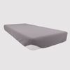 Soleil d'ocre, Jersey Fitted Sheet, Cotton, Grey, 140x190cm