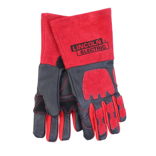 LINCOLN ELECTRIC CO KH962 PRM Welding Gloves, Red, 1 Count (Pack of 1)