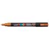 Uni Posca PC-3M Bronze Colour Paint Marker Pen 1.5mm Fine Bullet Nib Writes On Any Surface Glass Metal Wood Plastic Fabric (Pack Of 1)