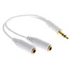 Microsoft Surface Pro 4 Compatible 3.5mm Headset Headphone Splitter Earbuds Audio Jack Y Adapter 2-Port White