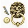 Castelion® Large Brass Lion's Head Ring Door Knocker