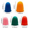 5 Pieces Rubber Thimbles for Finger Tips Protection
