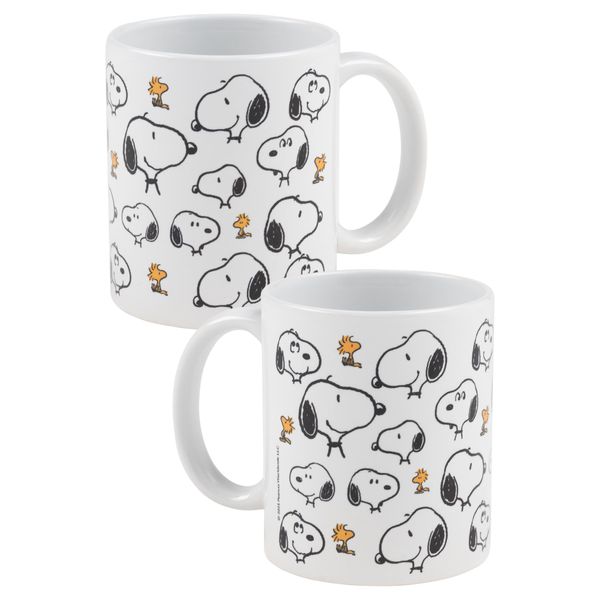 The Peanuts Snoopy Allover Coffee Mug Ceramic White 320 ml