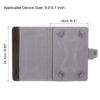 sourcing map Universal 9 Inch Tablet Case, Protective Folio PU Leather Shell Case for 9.0-9.7 Inch Touchscreen Tablet, Black