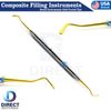 4Pcs Dental Composite Filling Instrument Spatula & Plugger Titanium Gold Tips CE