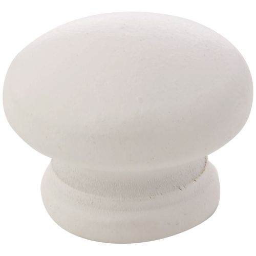 Merriway BH03887 (4 Pcs) Drilled Cupboard Cabinet Drawer Door Knob, Pine With White Finish 38mm 1.1/2 inch - Pack of 4 Pieces