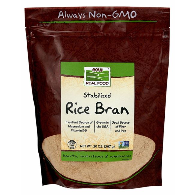 NOW Foods Rice Bran, 20 oz.