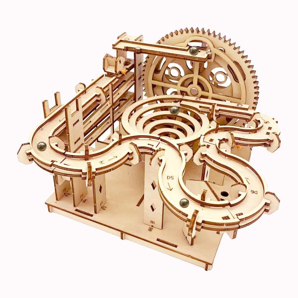 3D Puzzle Wooden Marble Run for Adults DIY Mechanical Puzzle Assembly Wood Crafts to Build Wood Model Kit for Teens Age 14+ Years Old