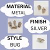 Silver Animal Metal Drawer Pulls Knobs Cupboard Bedroom Kitchen Upcycle (4. Bug)