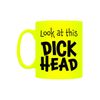 Grindstore Look at This D*ck Head Yellow Neon Mug