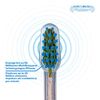 Emmi-dent Platinum 4-Pin Braces Bristle-Head Attachments - Electric Toothbrush Replacement Heads. Cleans with Ultrasound Waves. (Braces 2 Pack)