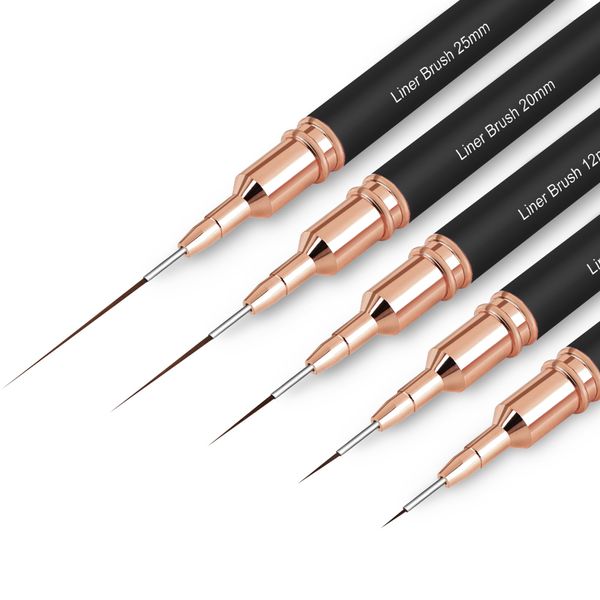 Nail Art Brushes (Black)