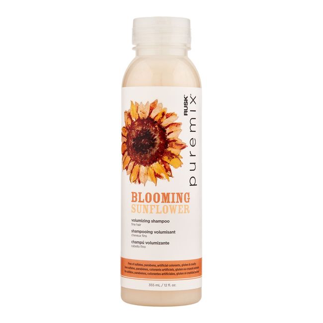 Rusk Puremix Blooming Sunflower Volumizing Shampoo 12 oz. Shampoo