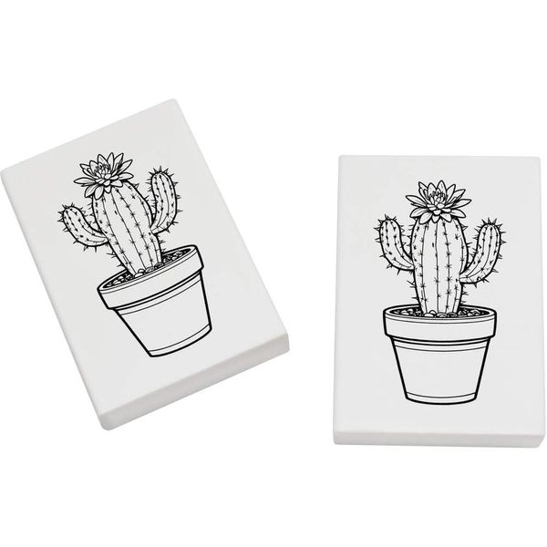 2 x 45mm 'Cactus in Pot' Erasers/Rubbers (ER00043375)