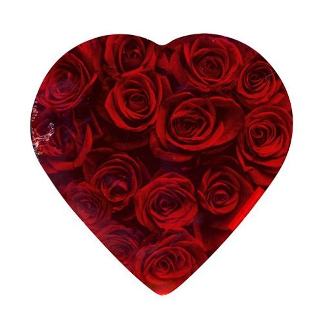 Valentine Rose Heart-Shaped Chocolate Box