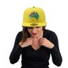 Underground Kulture Australia Yellow Adjustable World Cup Flat Peak Snapback Hat Baseball Cap