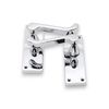 Infinity Decor Polished Chrome Victorian Scroll Lever Latch Door Pull Handle Pair on Rectangular Backplate Privacy Lock for Bathroom Internal Door