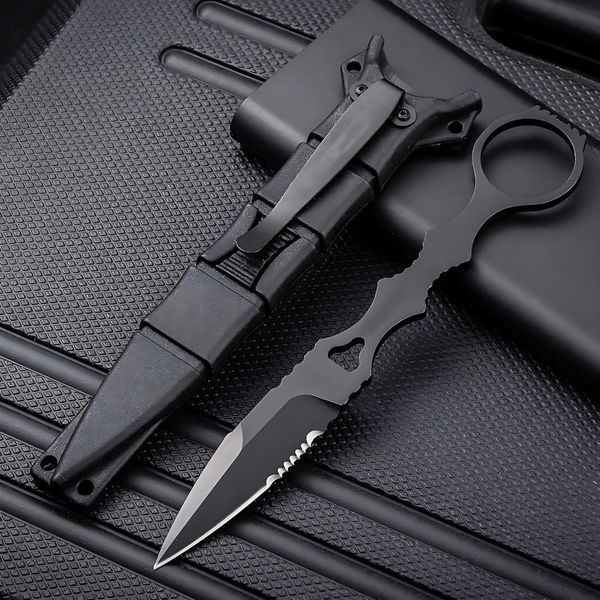 Klein Messer, EDC Messer mit Kydex Scheide, Pocket Knife, 17CM 440C Feststehende Klinge Jagdmesser, Scharfes Taschenmesser Taschenwerkzeug Gürtelmesser für Outdoor Camping Angeln Wandern