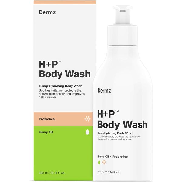 Dermz H+P Auffüllendes Sensitiv Body Wash: Ekzem & Psoriasis Duschgel für trockene oder empfindliche Haut