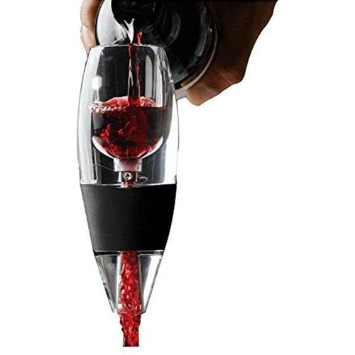 FOSFUN Wine Decanter Aerator Breather with Base Acrylic Wine Breather Wine Gift Set Magic Decanter Red Wine Aerator & Stand