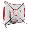 Portable Practice Net Baseball Softball 7x7' Bundle w/ Strike Zone & Training